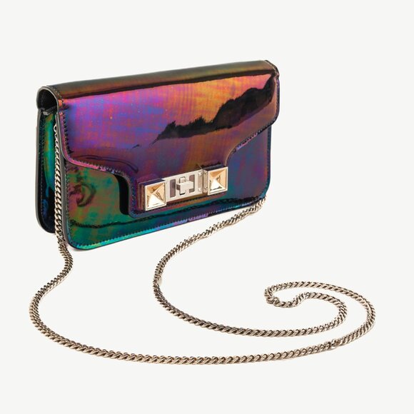 Proenza Schouler PS11 Oil Slick Leather Chain Wallet - Picture 6 of 13